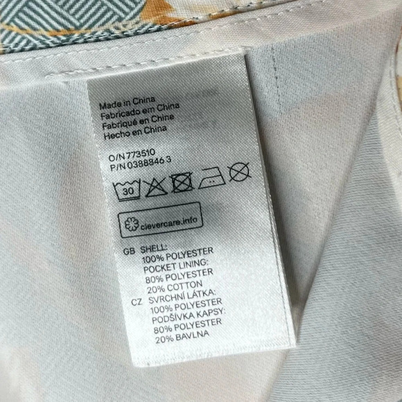 H&M Floral Summer Pockets Leaves Printed Dressy Flowy Shorts - Picture 7 of 7